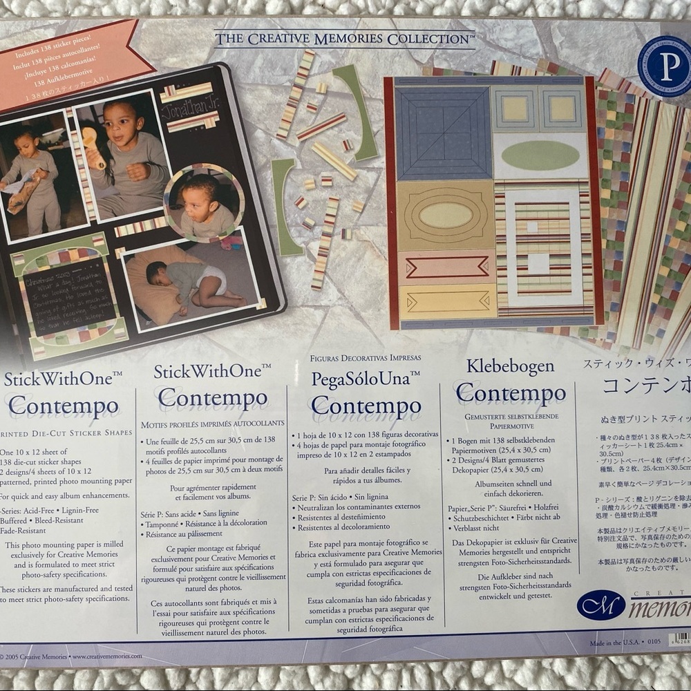 Creative Memories contempo scrapbooking paper kit